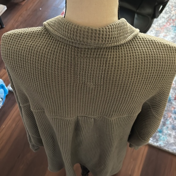 Aerie Anytime Waffle Oversized Shirt size XL - Picture 7 of 8